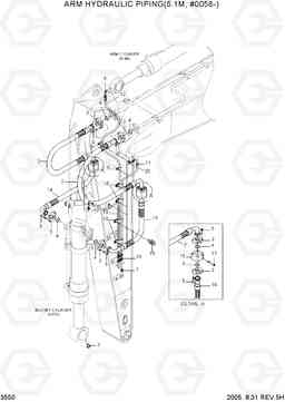 3550 ARM HYDRAULIC PIPING(5.1M, #0058-) R360LC-7, Hyundai