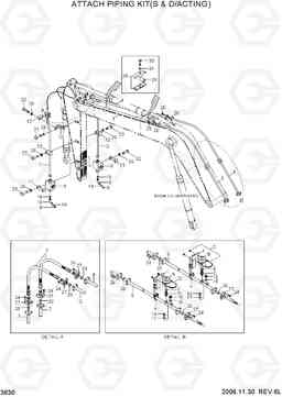3630 ATTACH PIPING KIT(S & D/ACTING) R360LC-7, Hyundai