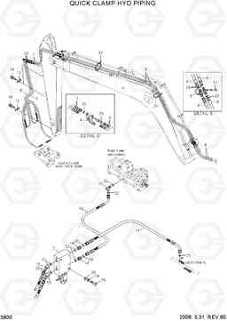 3800 QUICK CLAMP HYD PIPING R360LC-7, Hyundai