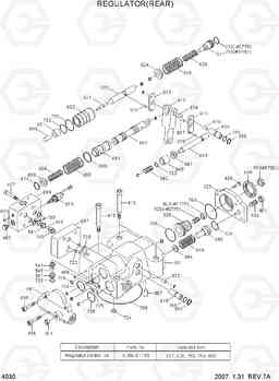 4030 REGULATOR(REAR) R360LC-7, Hyundai