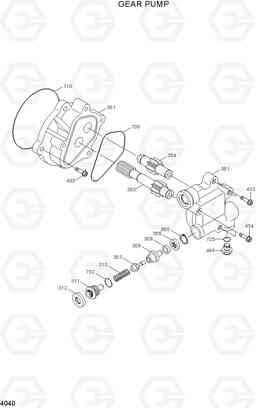 4040 GEAR PUMP R360LC-7, Hyundai