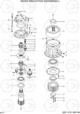 4111 SWING REDUCTION GEAR(#0063-) R360LC-7, Hyundai