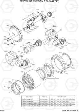 4130 TRAVEL REDUCTION GEAR(-#0741) R360LC-7, Hyundai