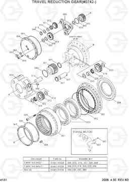 4131 TRAVEL REDUCTION GEAR(#0742-) R360LC-7, Hyundai