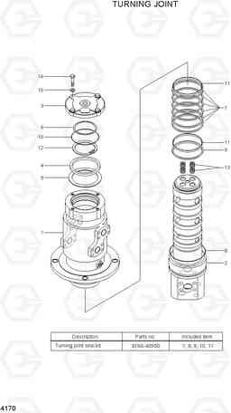 4170 TURNING JOINT R360LC-7, Hyundai