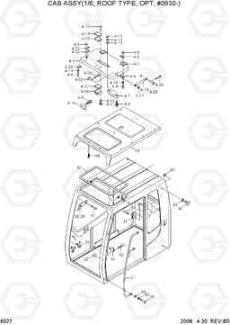 6027 CAB ASSY(1/6, ROOF TYPE, OPT, #0930-) R360LC-7, Hyundai