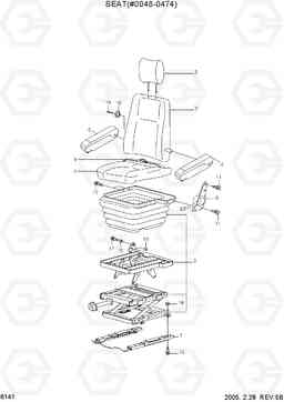 6141 SEAT(#0048-0474) R360LC-7, Hyundai