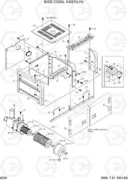 6220 SIDE COWL ASSY(LH) R360LC-7, Hyundai