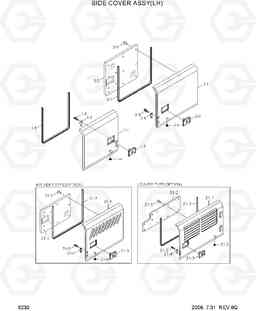 6230 SIDE COVER ASSY(LH) R360LC-7, Hyundai