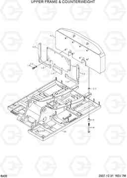 6400 UPPER FRAME & COUNTERWEIGHT R360LC-7, Hyundai