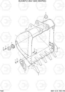 7330 BUCKET(1.86M3 SAE HEAPED) R360LC-7, Hyundai