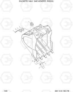 7430 BUCKET(1.44M3 SAE HEAPED, ROCK) R360LC-7, Hyundai