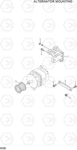 9100 ALTERNATOR MOUNTING R360LC-7, Hyundai