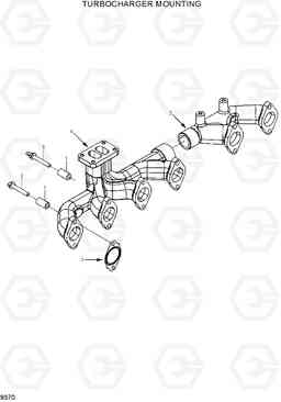9370 TURBOCHARGER MOUNTING R360LC-7, Hyundai