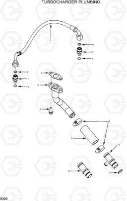 9390 TURBOCHARGER PLUMBING R360LC-7, Hyundai