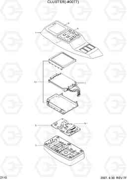 2110 CLUSTER(-#0077) R360LC-7A, Hyundai