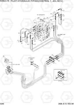 3205 PILOT HYD PIP(CNTL 1,MCV TYPE 3,#0443-) R360LC-7A, Hyundai