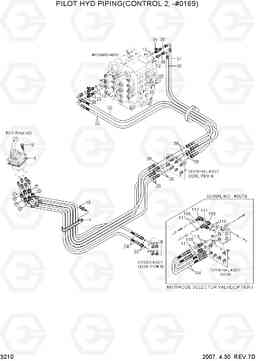 3210 PILOT HYD PIP(CNTL 2,MCV TYPE 1,-#0169) R360LC-7A, Hyundai