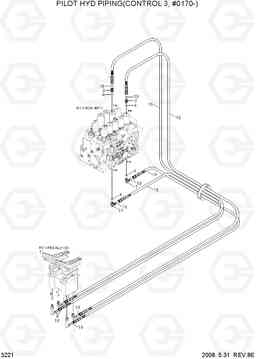 3221 PILOT HYD PIP(CNTL 3,MCV TYPE 2,#0170-) R360LC-7A, Hyundai