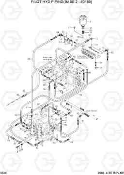 3240 PILOT HYD PIP(BASE 2,MCV TYPE1,-#0169) R360LC-7A, Hyundai