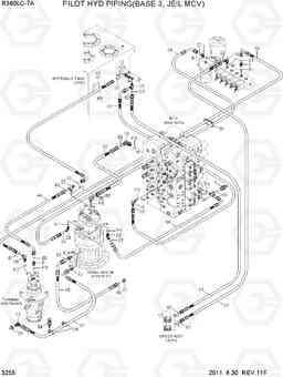 3255 PILOT HYD PIP(BASE 3,MCV TYPE3,#0443-) R360LC-7A, Hyundai