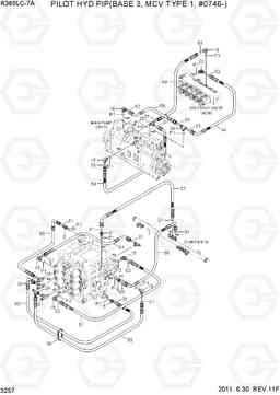 3257 PILOT HYD PIP(BASE 3,MCV TYPE1,#0746-) R360LC-7A, Hyundai