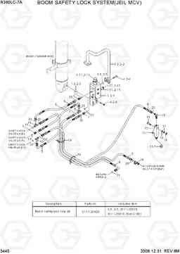 3445 BOOM SAFETY LOCK SYSTEM(MCV TYPE 3) R360LC-7A, Hyundai