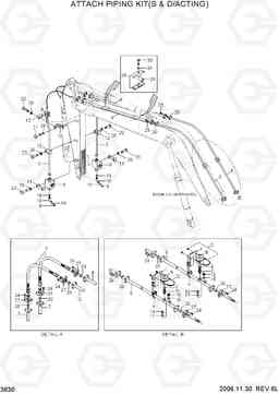 3630 ATTACH PIPING KIT(S & D/ACTING) R360LC-7A, Hyundai