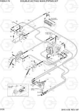 3720 DOUBLE ACTING MAIN PIPING KIT R360LC-7A, Hyundai