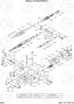 4020 REGULATOR(FRONT) R360LC-7A, Hyundai