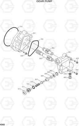 4040 GEAR PUMP R360LC-7A, Hyundai