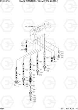 4061 MAIN CONTROL VALVE(2/4, TYPE 2, #0170-) R360LC-7A, Hyundai