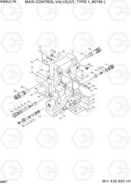 4067 MAIN CONTROL VALVE(2/3, TYPE 1, #0746-) R360LC-7A, Hyundai