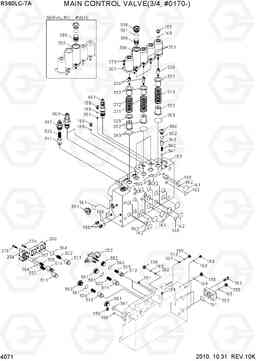 4071 MAIN CONTROL VALVE(3/4, TYPE 2, #0170-) R360LC-7A, Hyundai