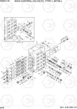 4078 MAIN CONTROL VALVE(3/3, TYPE 1, #0746-) R360LC-7A, Hyundai