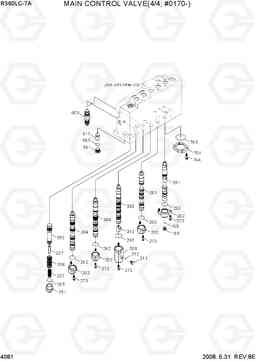 4081 MAIN CONTROL VALVE(4/4, TYPE 2, #0170-) R360LC-7A, Hyundai