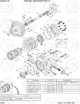 4120 TRAVEL MOTOR(TYPE 1) R360LC-7A, Hyundai