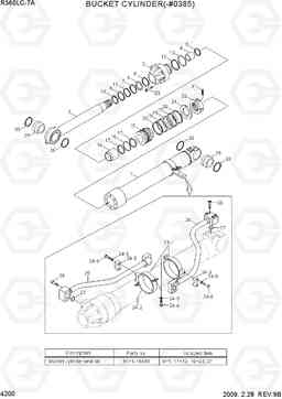 4200 BUCKET CYLINDER(-#0385) R360LC-7A, Hyundai