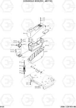 6120 CONSOLE BOX(RH, -#0116) R360LC-7A, Hyundai