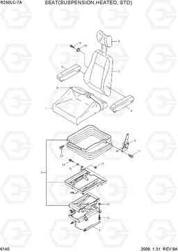 6140 SEAT(SUSPENSION, HEATED, STD) R360LC-7A, Hyundai