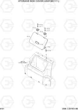 6151 STORAGE BOX COVER ASSY(#0117-) R360LC-7A, Hyundai