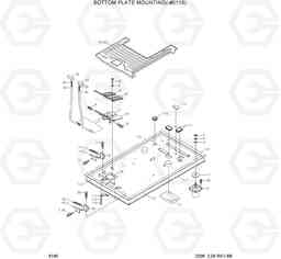 6160 BOTTOM PLATE MOUNTING(-#0116) R360LC-7A, Hyundai