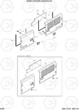 6230 SIDE COVER ASSY(LH) R360LC-7A, Hyundai