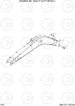 7105 BOOM(6.5M, HEAVY DUTY #0103-) R360LC-7A, Hyundai