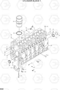 9040 CYLINDER BLOCK 1 R360LC-7A, Hyundai