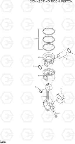 9410 CONNECTING ROD AND PISTON R360LC-7A, Hyundai