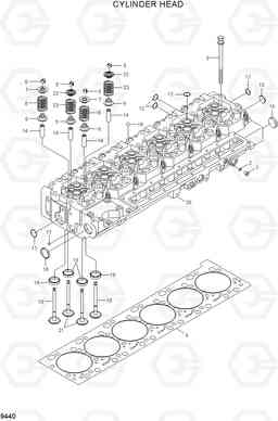 9440 CYLINDER HEAD R360LC-7A, Hyundai