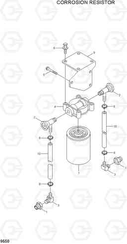 9550 CORROSION RESISTOR R360LC-7A, Hyundai