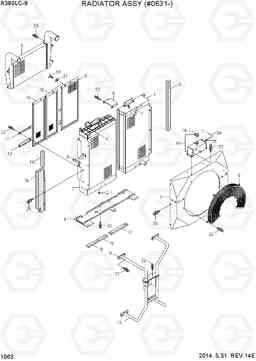 1063 RADIATOR ASSY (#0631-) R380LC-9, Hyundai