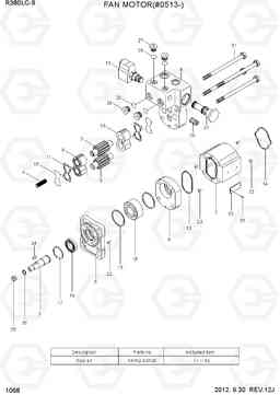 1068 FAN MOTOR(#0513-) R380LC-9, Hyundai